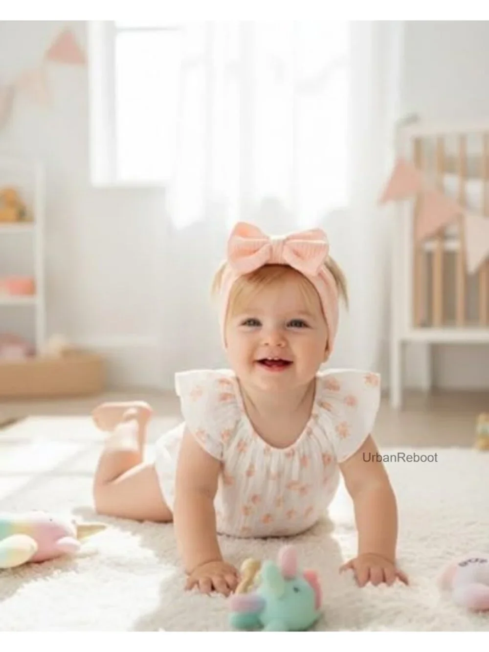 Baby Girl Ruffle Sleeve Romper Summer Outfit (No Color)